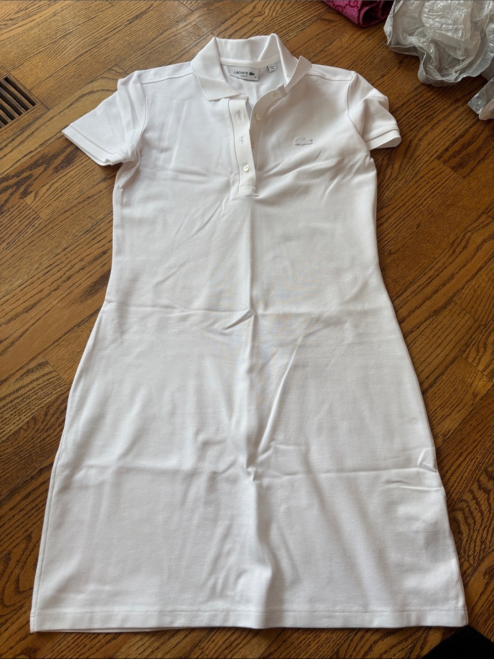 Lacoste White Pique Polo Dress